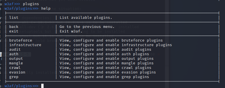 kali 34 WEB w3af console zzz kali 34 web w3af console zzz
