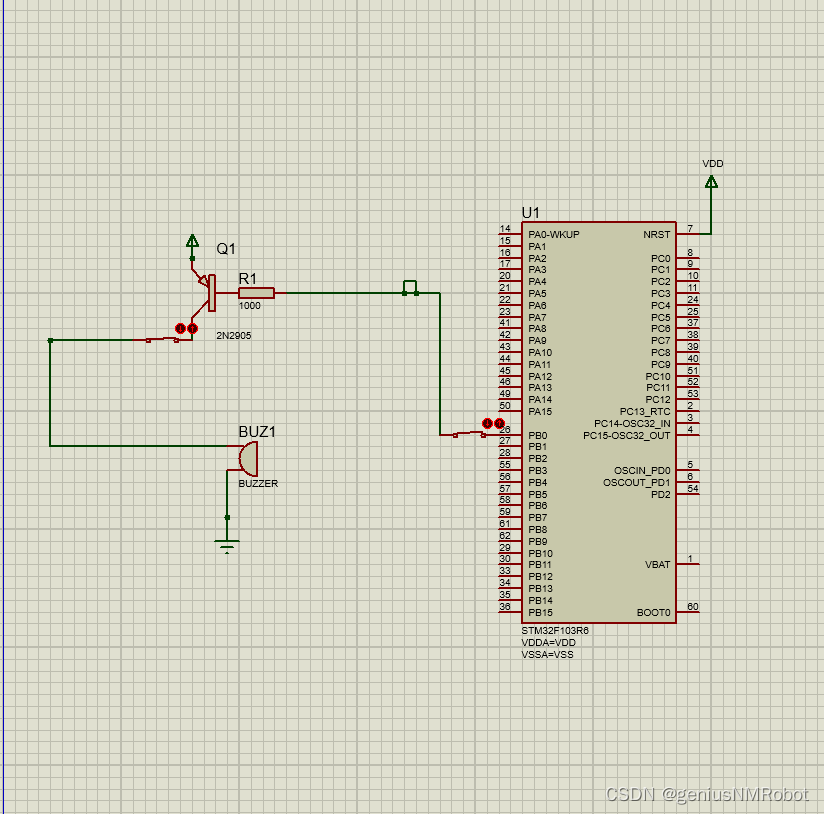 stm32控制蜂鸣器源代码（附带proteus线路图）