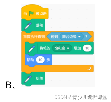 全国青少年信息素养大赛图形化编程初赛·模拟一卷，含答案解析