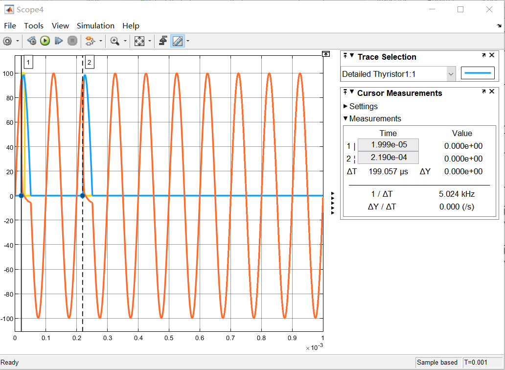 simulink中detailed thyristor和thyristor的区别（针对latching current和turnoff