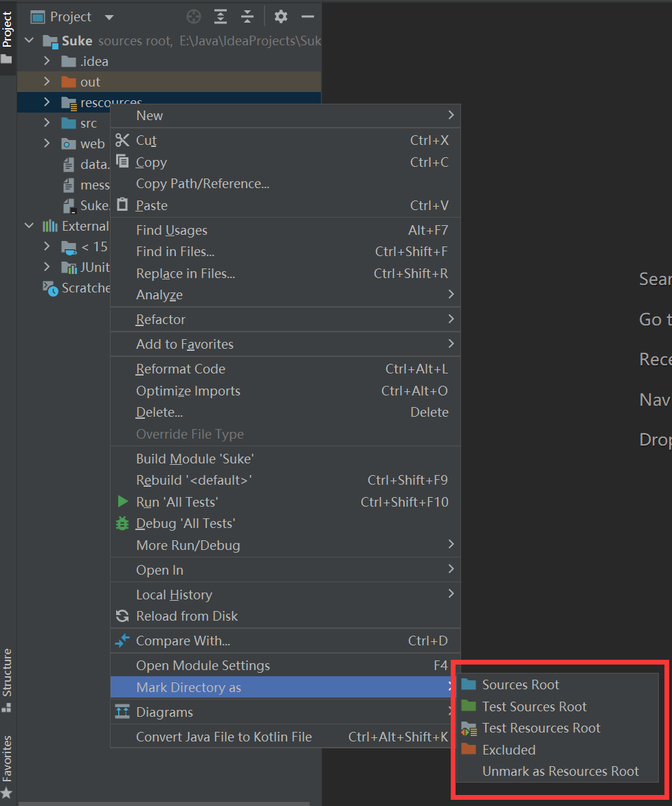 Idea mark directory as 