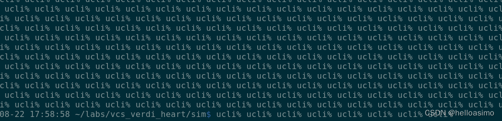 vcs 运行后，一直打印ucli%, 如何解决？ ---待解决