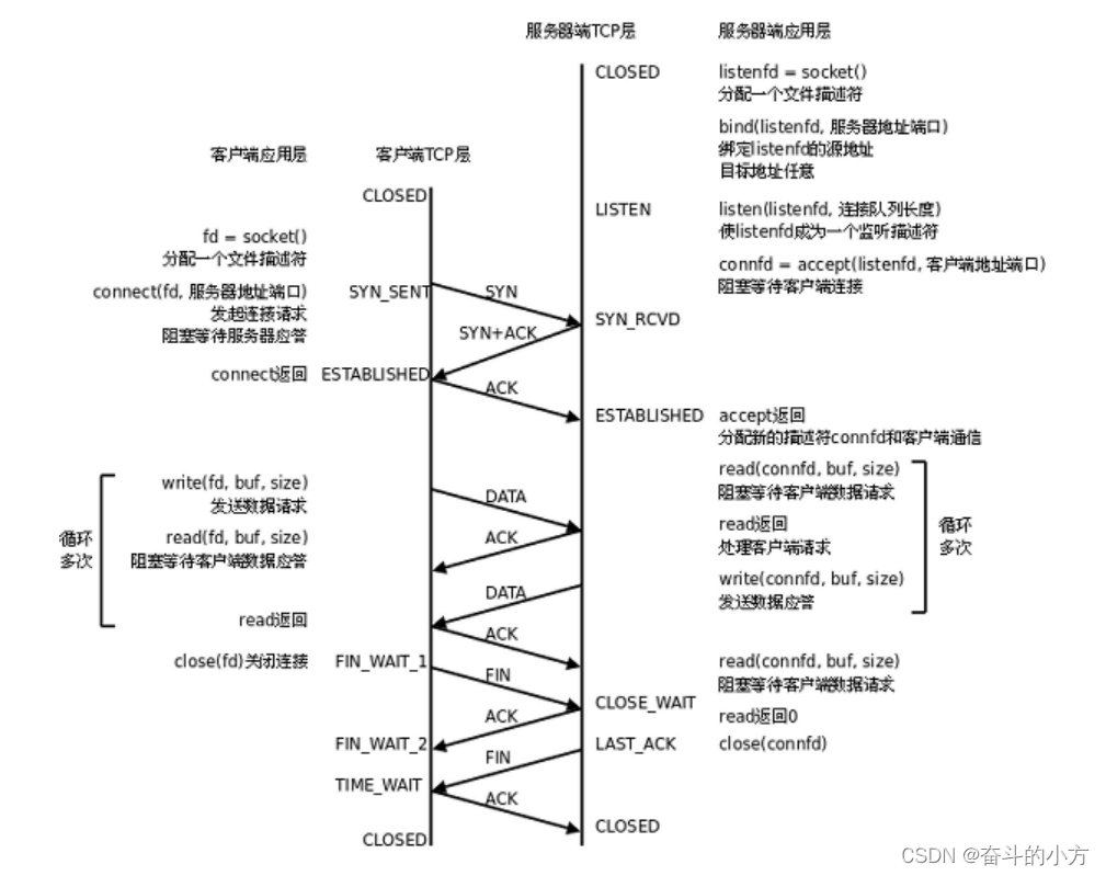 一个简单的基于C/S模型的TCP通信实例