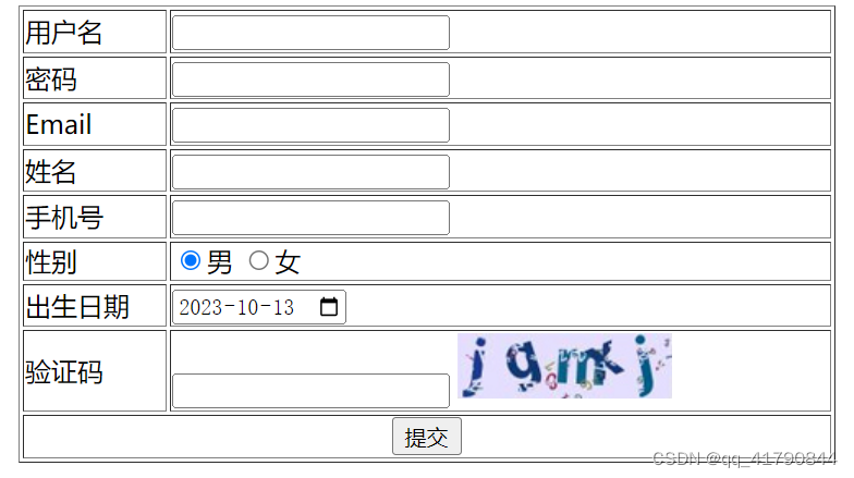 HTML-注册页面