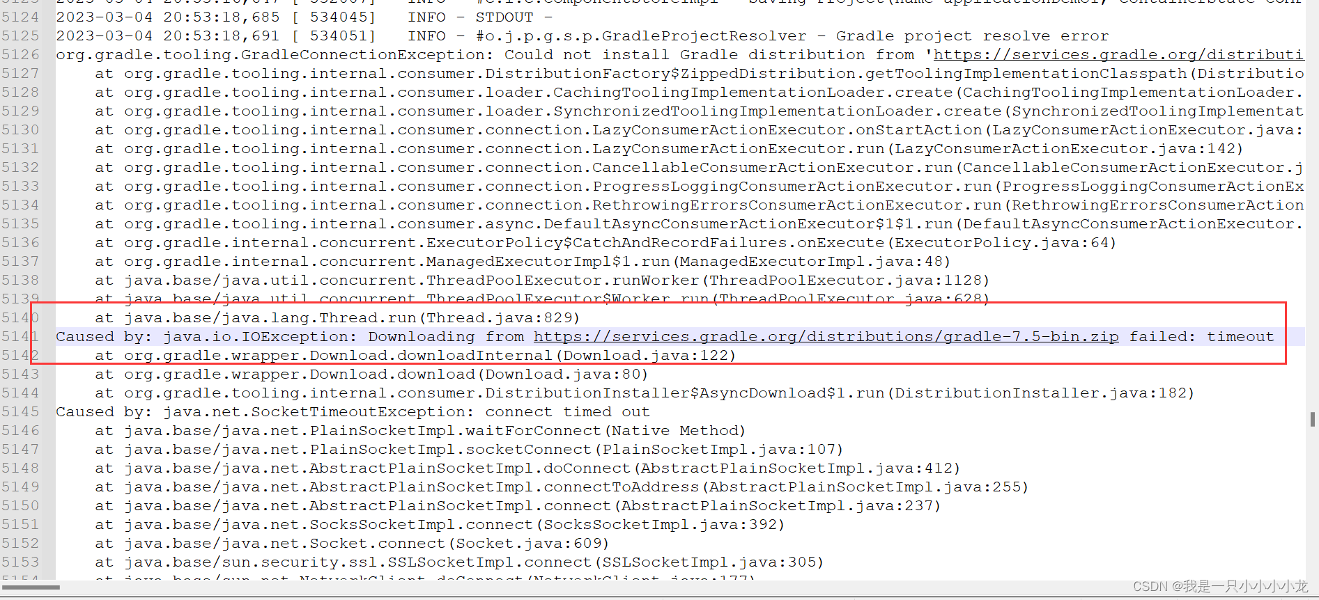 Caused by java.io.IOException Downloading from https//services