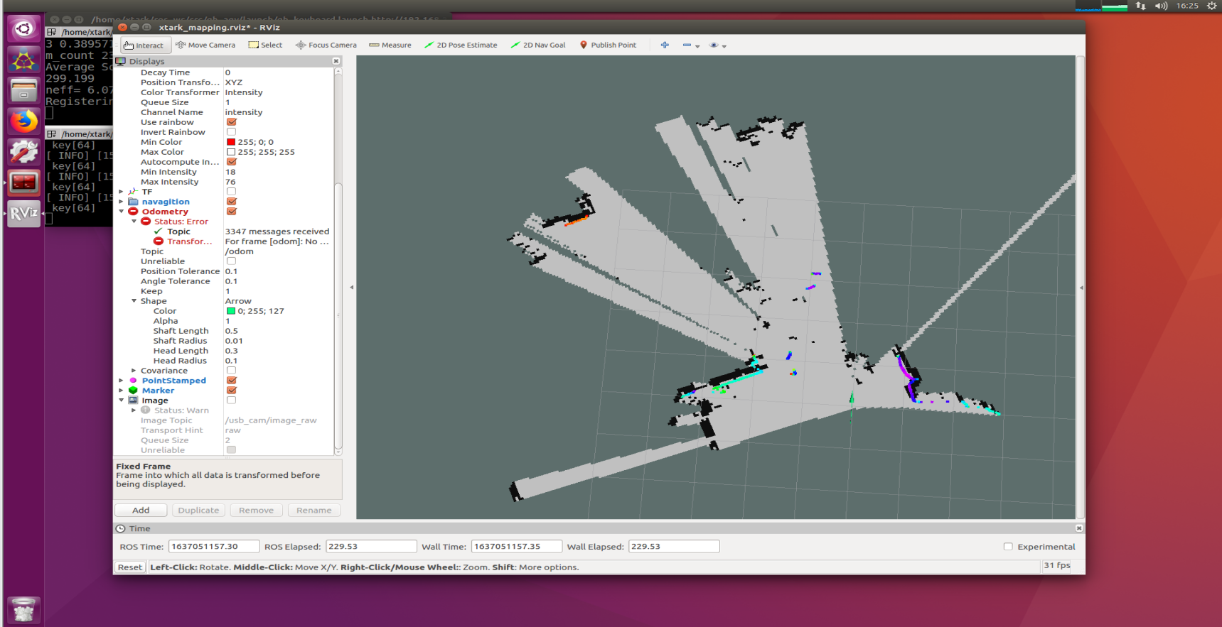 slam建图时出现的定位漂移现象