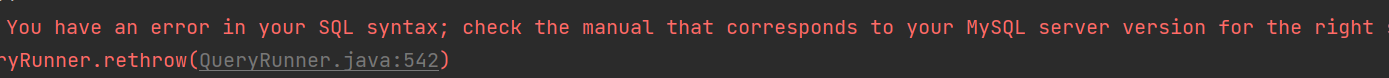 : You have an error in your SQL syntax； check the manual that corresponds to your MySQL server versi-小白菜博客