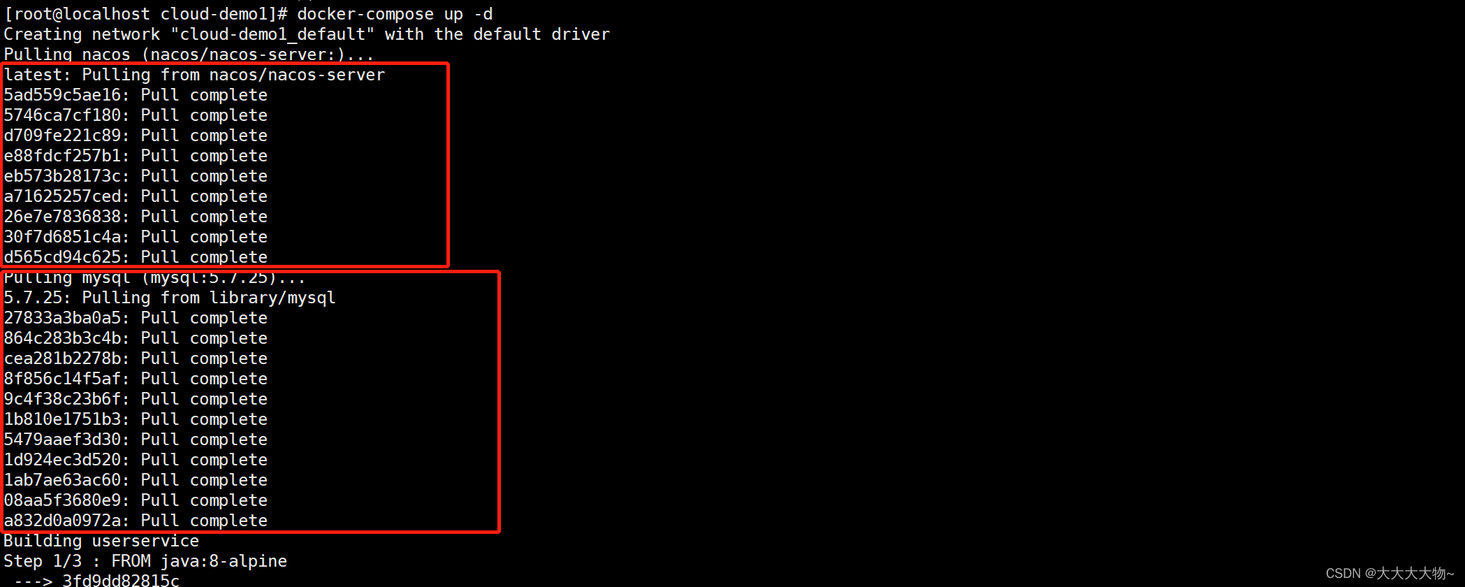 DockerCompose安装、使用及微服务部署实操