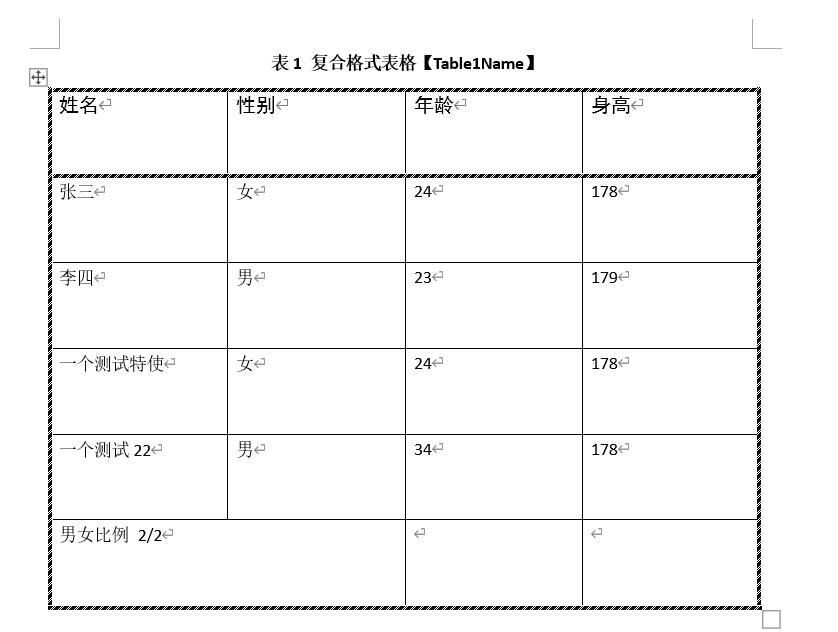 根据模板导出word，复合格式表格生成、可变列表格生成