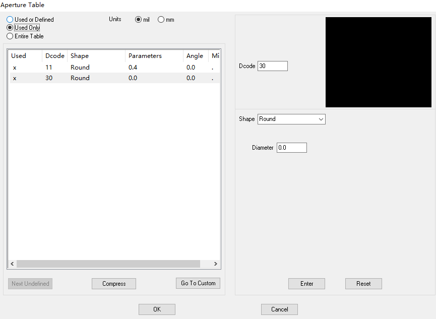 CAM350导入gerber文件报错“Apertures are used which have a size of 0“的解决