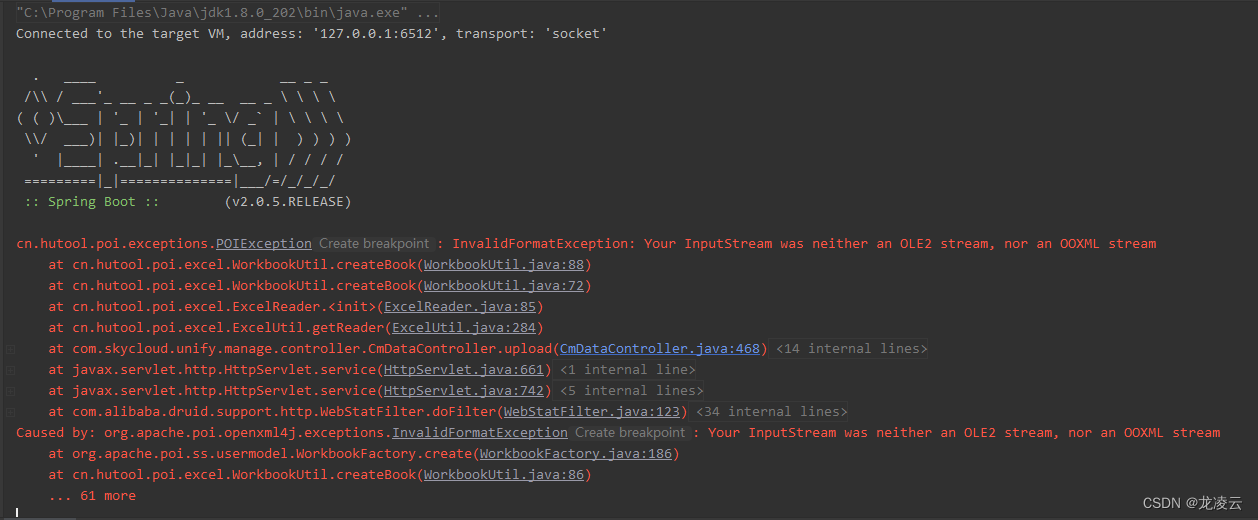 InvalidFormatExceptionYour stream was neither an OLE2 stream, nor an