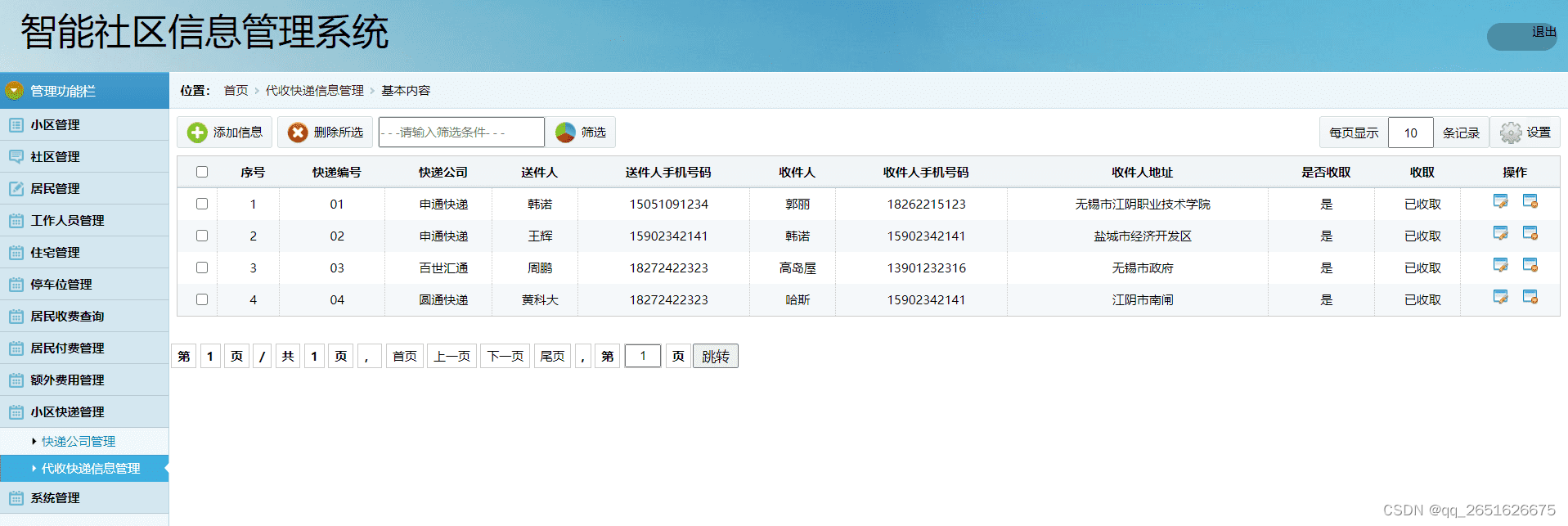 [含源码等]S2SH智慧社区管理系统[包运行成功]