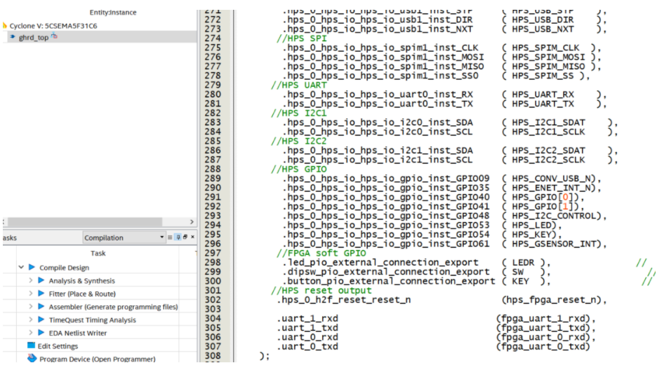 DE1SoC笔记（三）——采用Quartus中的Qsys/Platform中添加GHRD工程并增添UART外设——（de1教程2.4节