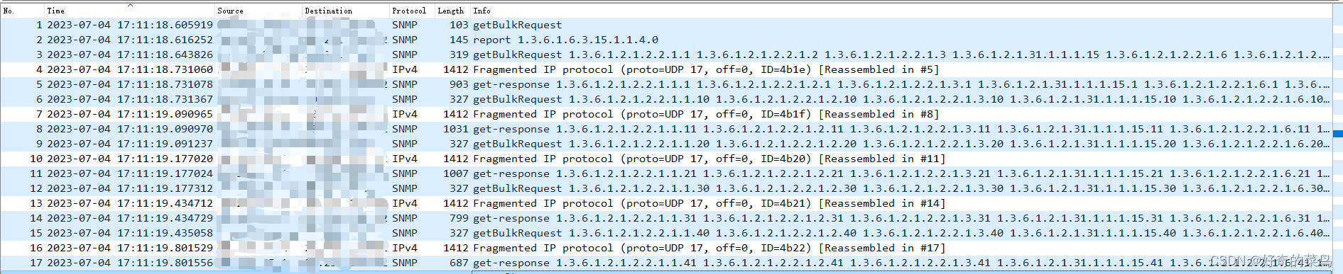 如何用wireshark查看snmpv3报文