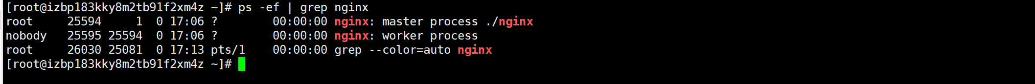 查看nginx运行命令