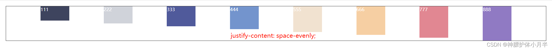 justify-content: space-evenly;