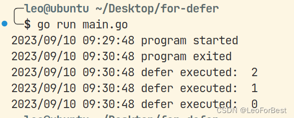 Go for循环中的defer