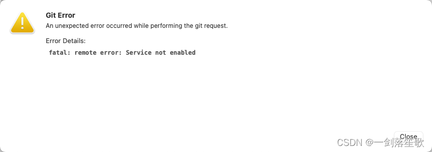 git拉取项目报错：fatal: remote error: Service not enabled