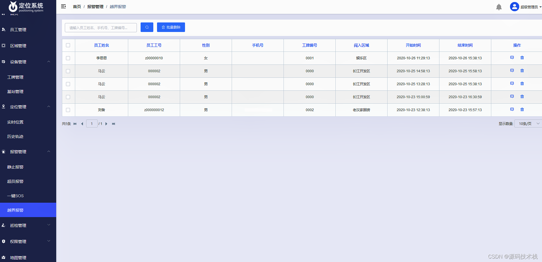 UWB智能定位管理系统源码（Java+ vue+ spring boot）