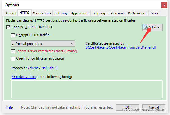 Chrome安装证书后，fiddler打开后，网页无法访问