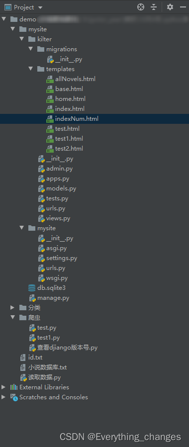 Python Djiango 开发一个小型的小说网站+mysql