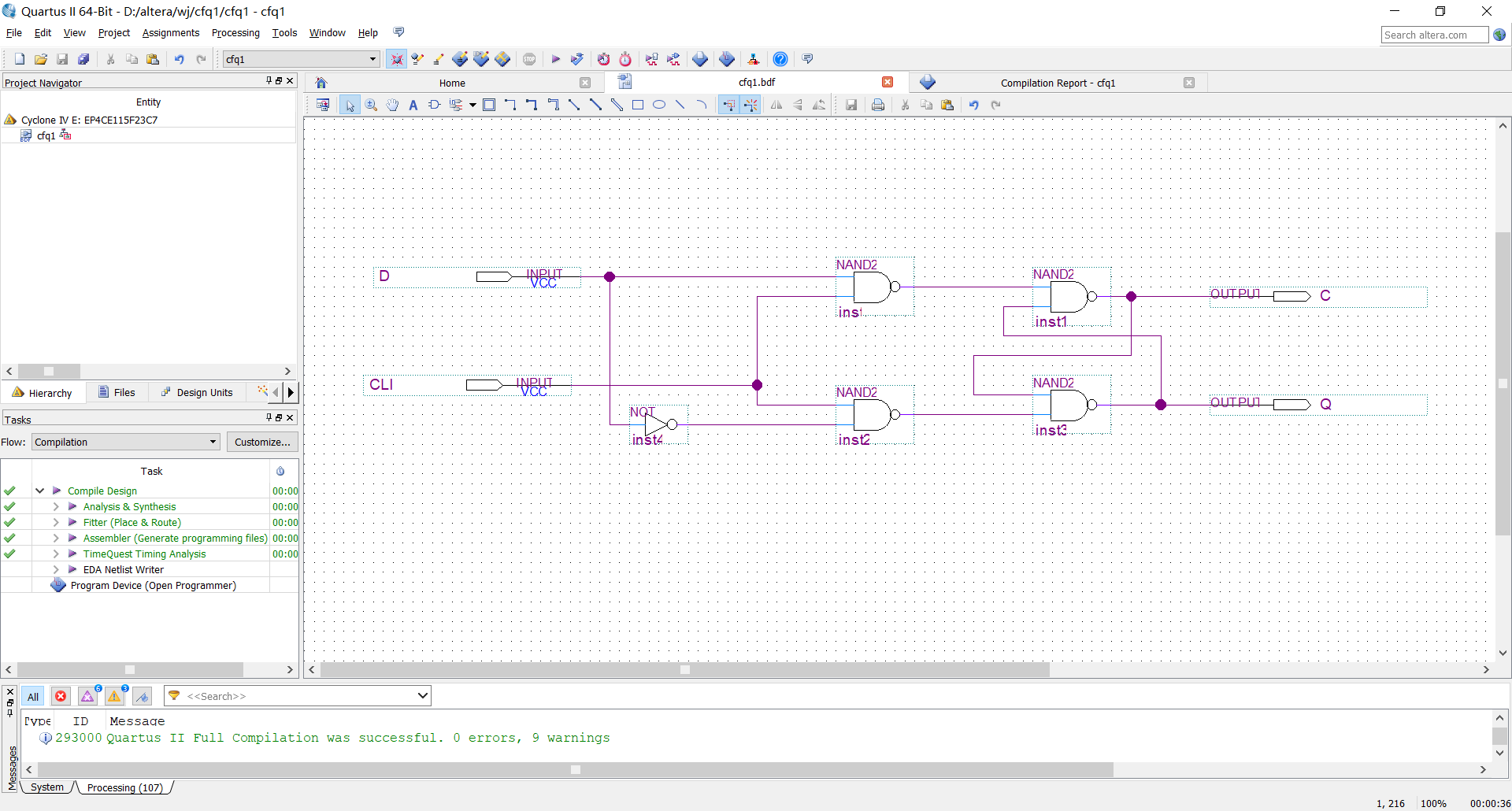 【FPGA】Quartus-II用三种方式实现D触发器_quartus Ii原理图中如何调用d触发器-CSDN博客