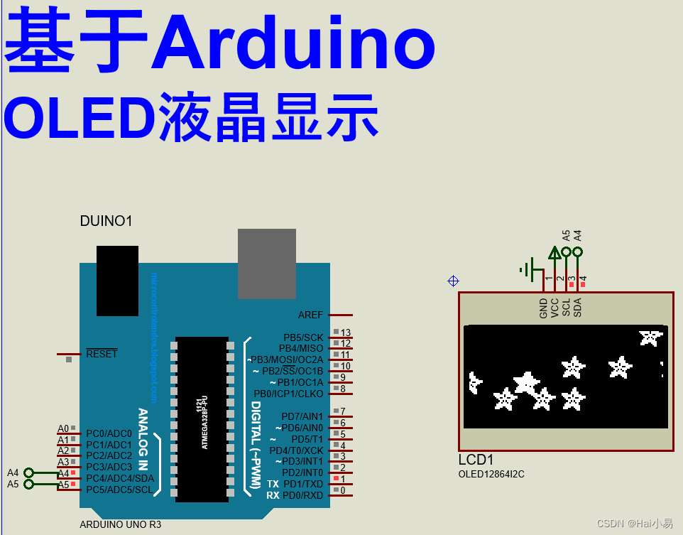 【Proteus仿真】【Arduino单片机】OLED液晶显示