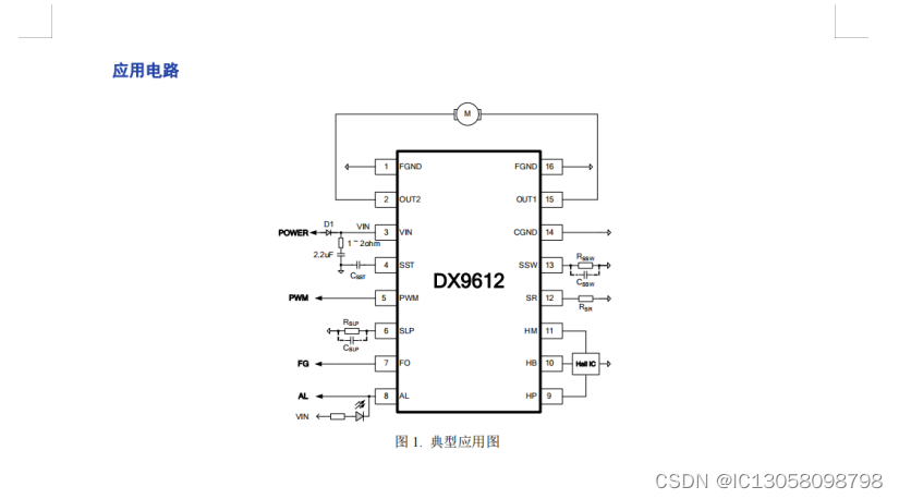 DX9612单相全波无刷直流风扇驱动芯片