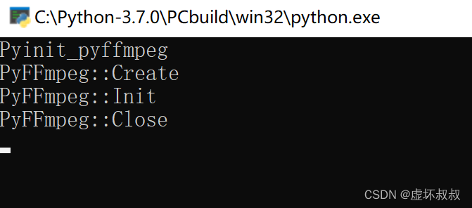 a54051a914d84186804e1950f95a9954 - Python&C++相互混合调用编程全面实战-26完成扩展库PyFFmpeg对象创建、初始化和析构