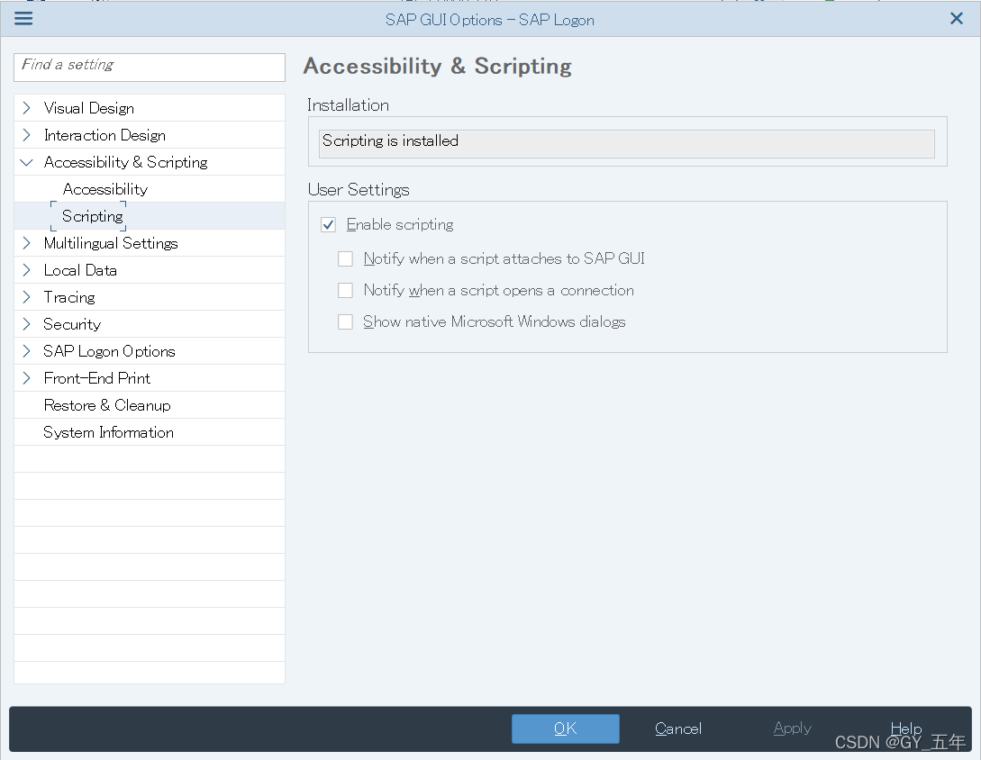 【SAP GUI Scripting】 入门系列(1)_基本设置-CSDN博客