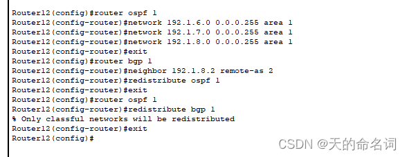 【计算机网络实验】BGP和OSPF协议仿真实验