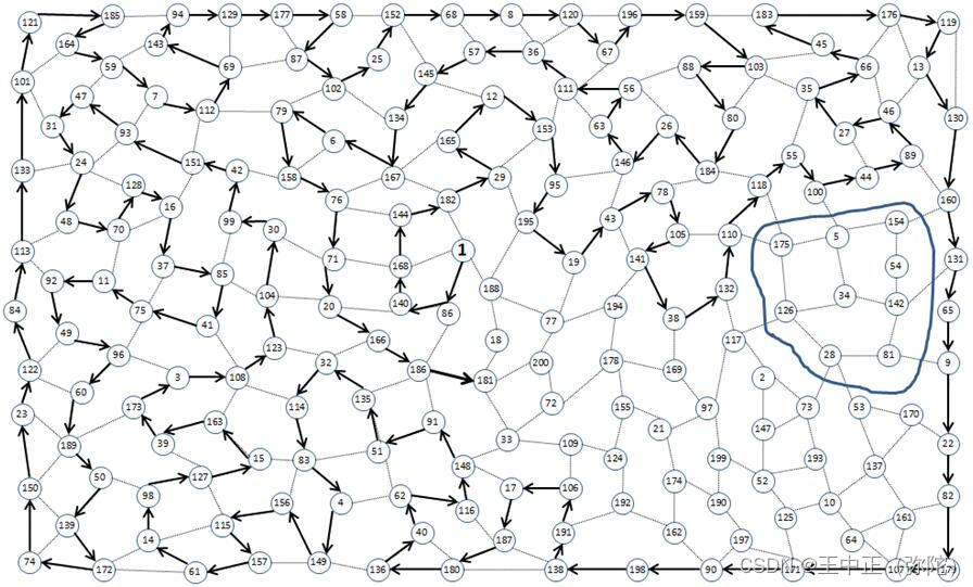 200个点的哈密顿圈