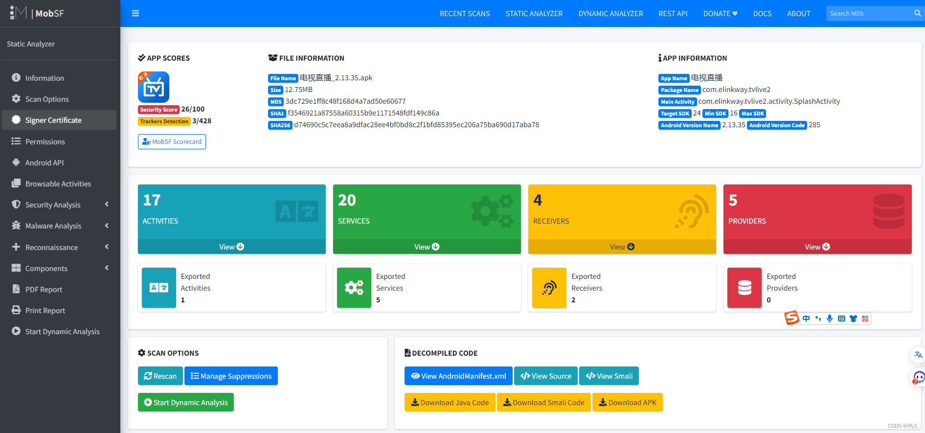 移动安全测试框架-MobSF WINDOWS 环境搭建