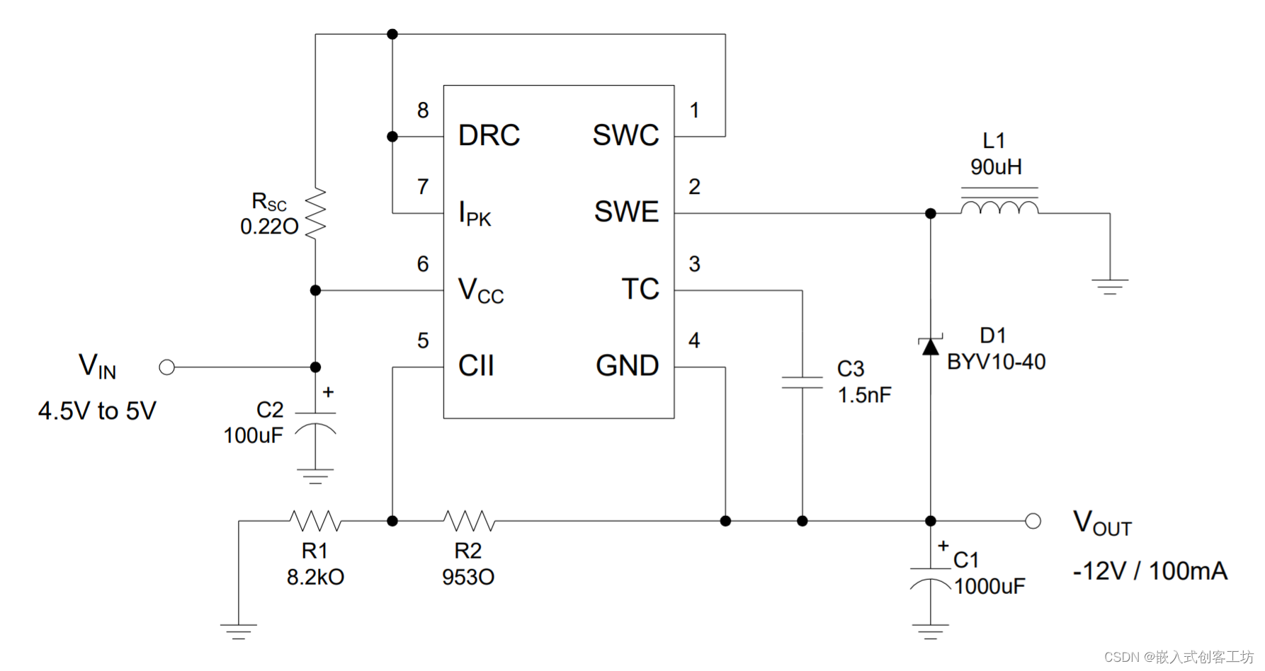 mc34063升壓芯片5v轉12v12v仿真與實物製作