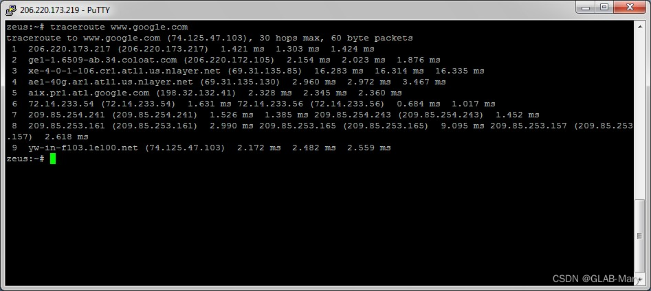 traceroute