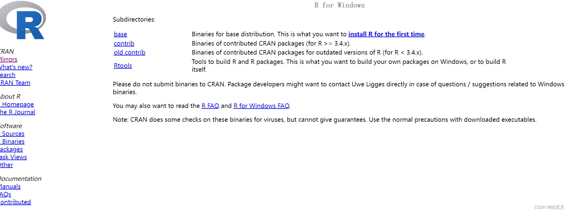 R语言(The R Programming Language)-CSDN博客
