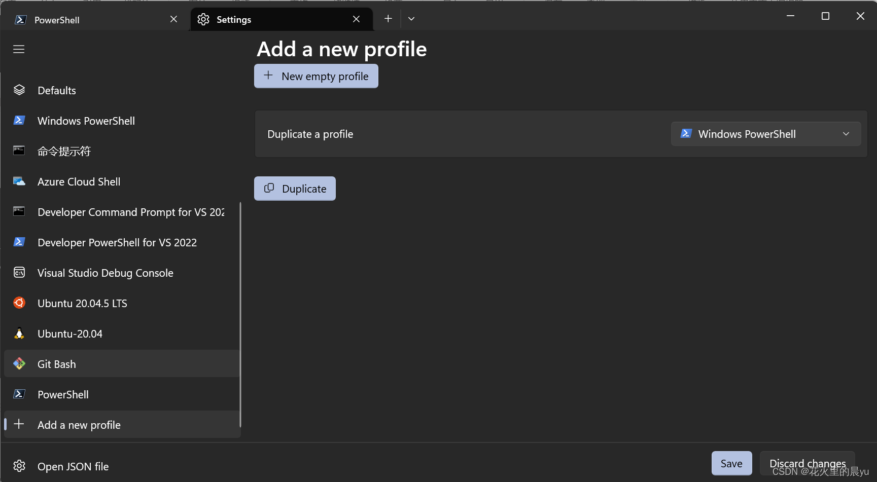 添加新配置文件(Add a new profile)