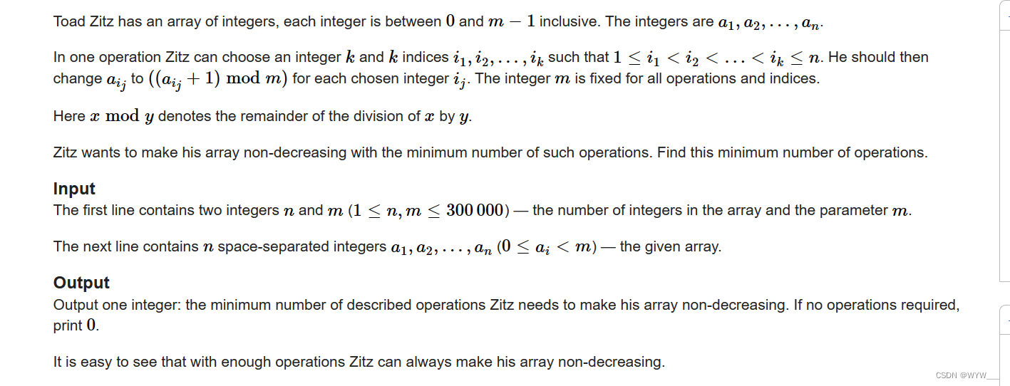 C. Increasing by Modulo(贪心 + 二分)