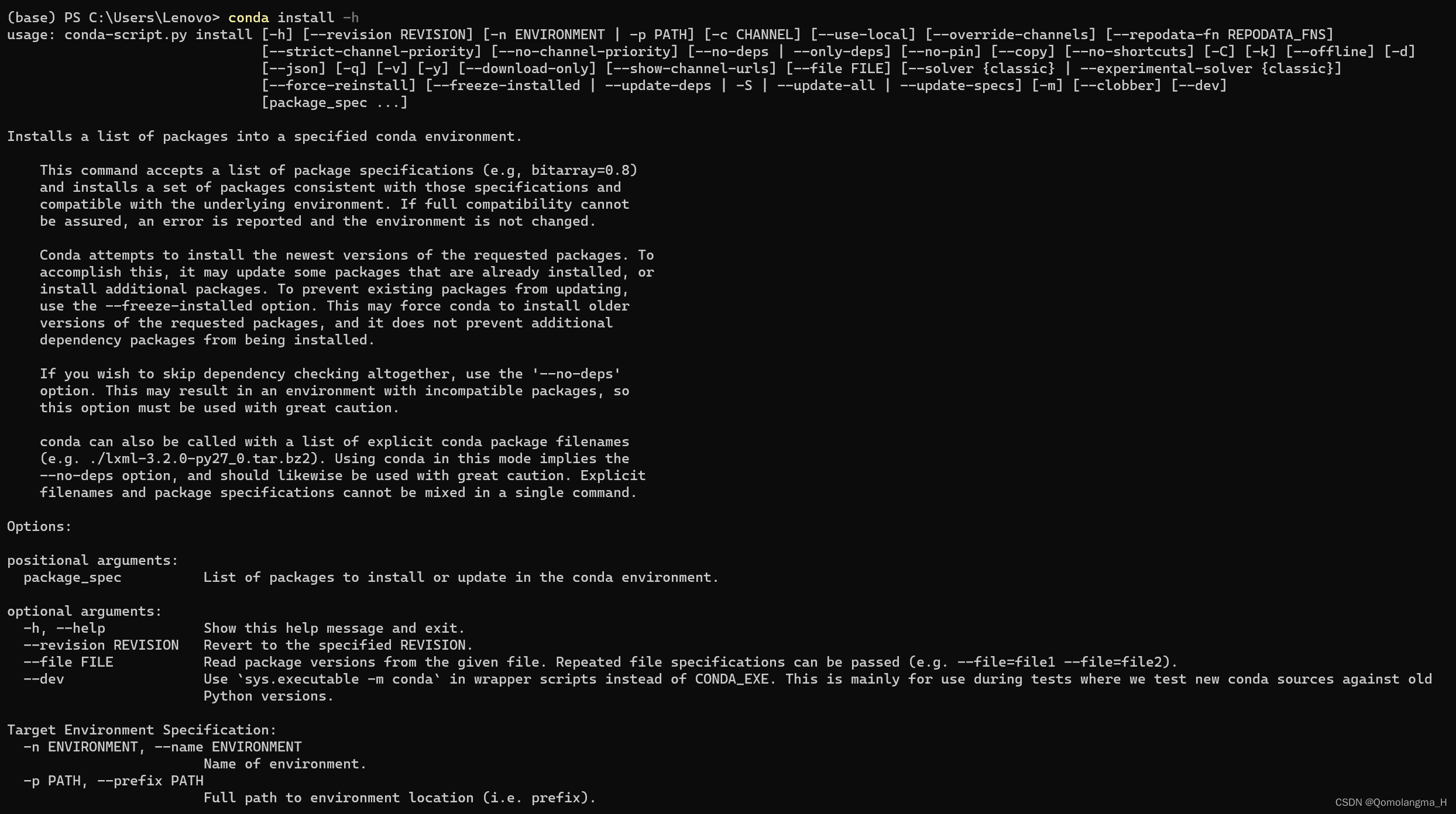conda-create-info-init-install-list-package-remove-rename-run