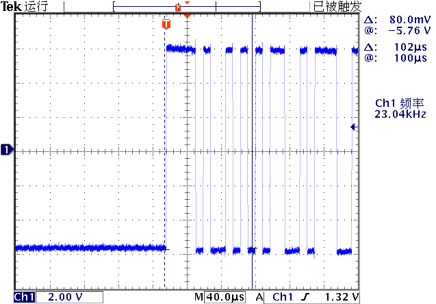 ▲ 图1.2.8 测试转接板的输出RS232信号