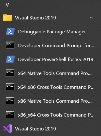 Developer Command Prompt for VS 2019