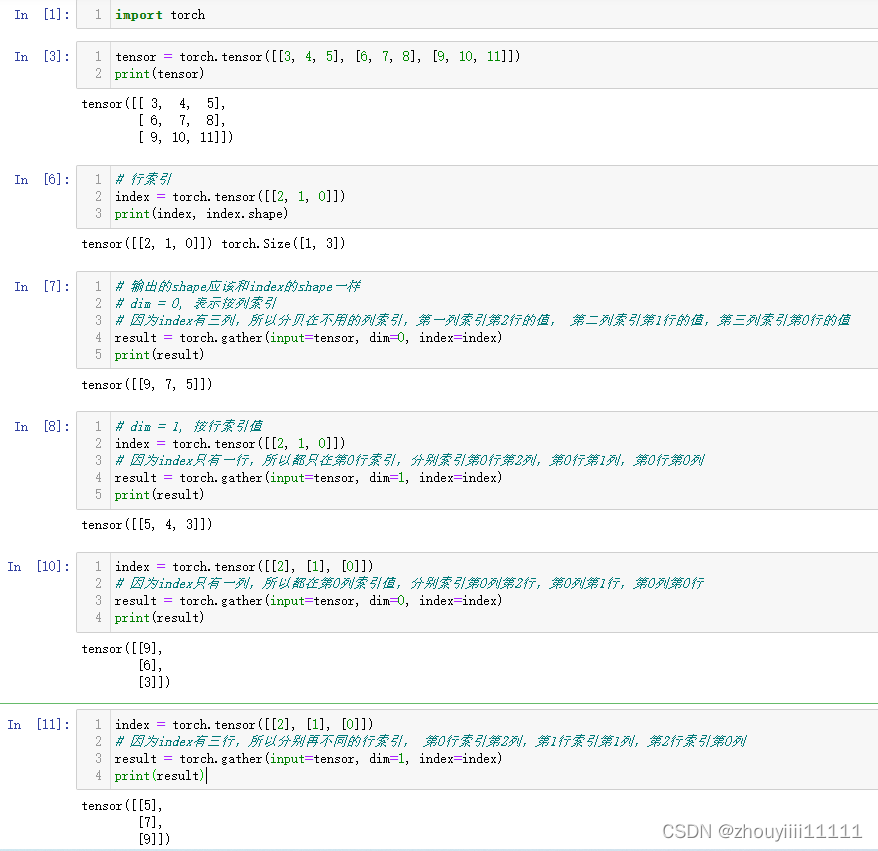 关于torch.gather(input, dim, index)_torch.gather(input,dim,index)CSDN博客