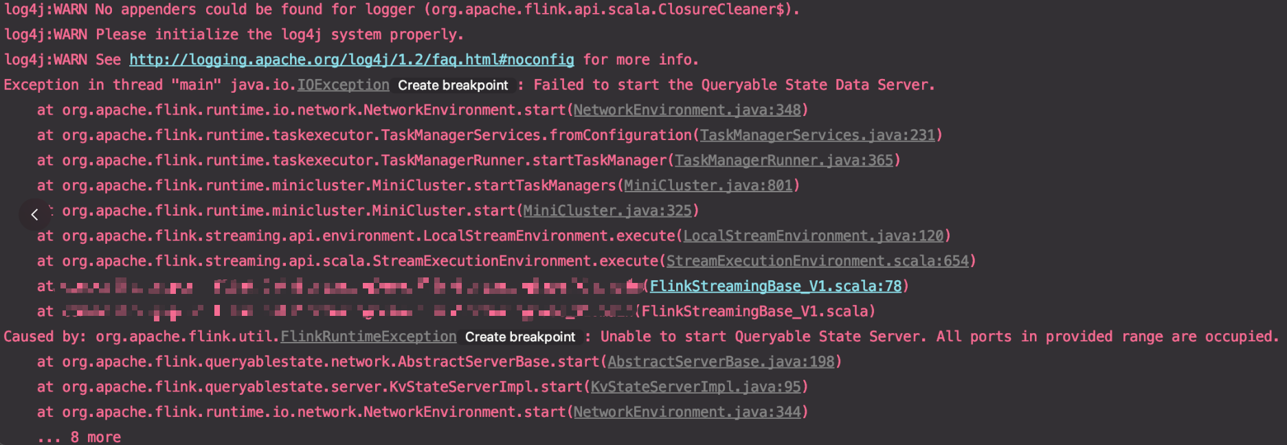 Flink 异常 - 5.本地执行 Failed to start the Queryable State Data Server