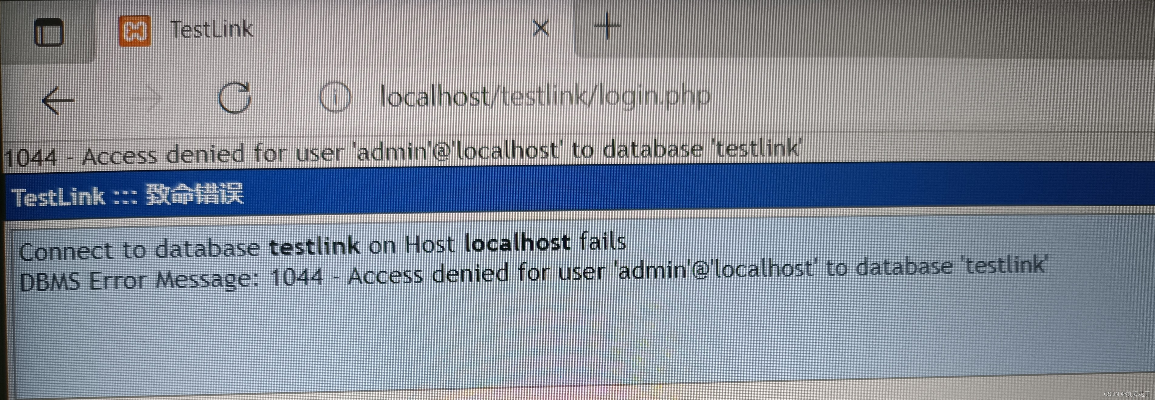 TestLink报错之:TestLink:::致命错误_testlink.testlinkerrors.tlconnectionerror ...