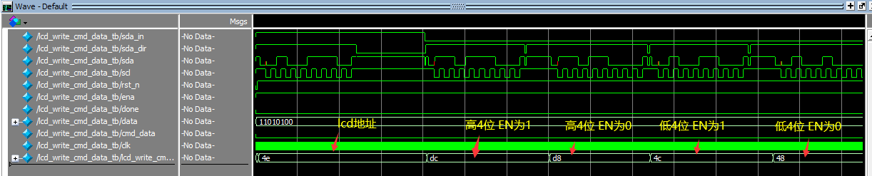 FPGA驱动LCD1602（IIC） Verilog代码（二）------ LCD写命令/数据模块