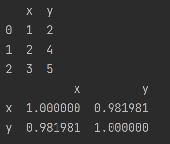 相关系数python实现