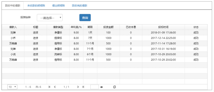 帝友借款项目总结