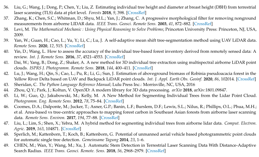 Individual Tree Segmentation Method Based on Mobile Backpack LiDAR Point Clouds