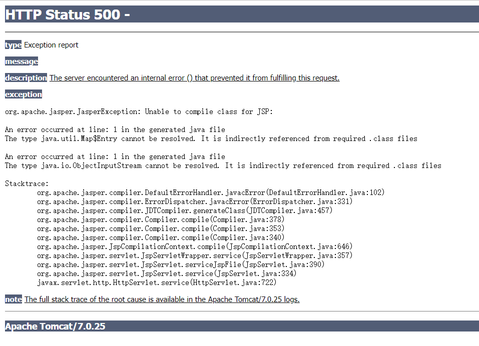 关于linux 出现一下报错 org.apache.jasper.JasperException Unable to compile